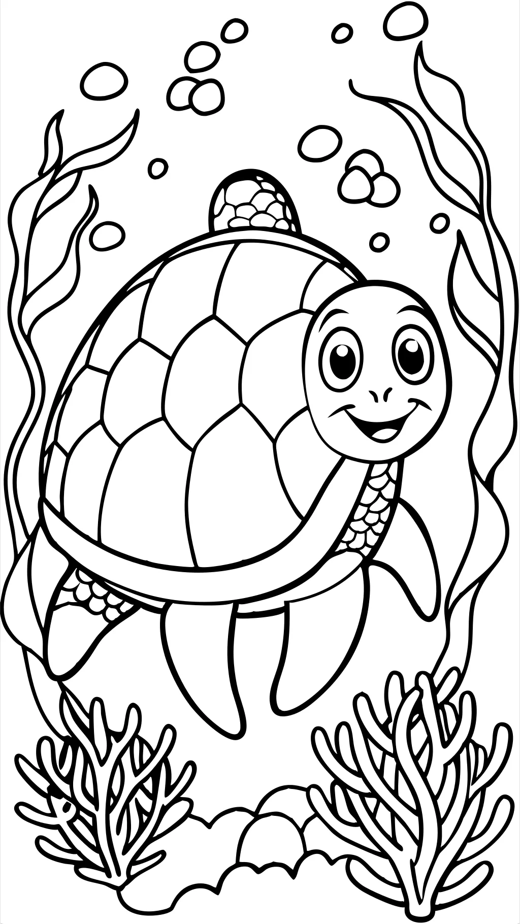 coloring page of turtle